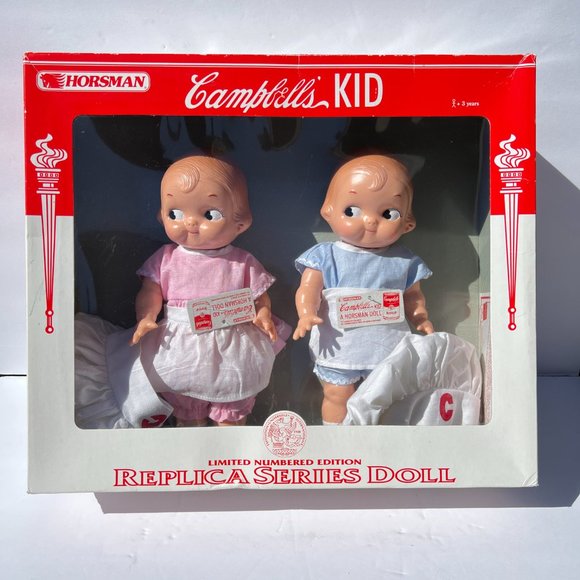 Horsman Campbells Kid 1948 Replica Chef Dolls Set Limited Edition From 1997 - Picture 2 of 16